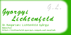 gyorgyi lichtenfeld business card